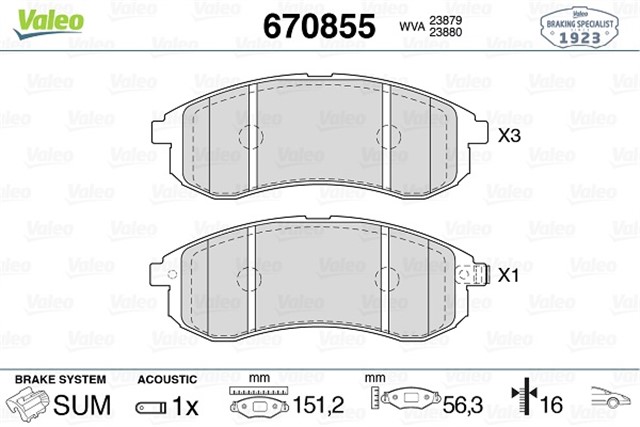 ON BALATA MITSUBISHI L200 2.5 TDI 4X4 01 - 12.07