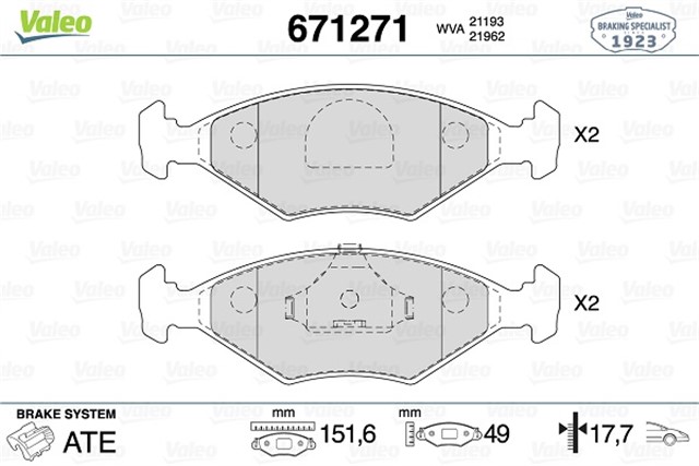 ON DISK FREN BALATASI FIAT ELBA CSL 1.4/1.6 06/92 - 08/97 FIAT FIORINO 1.4/1.6/1.7D 01/88 - 05/01