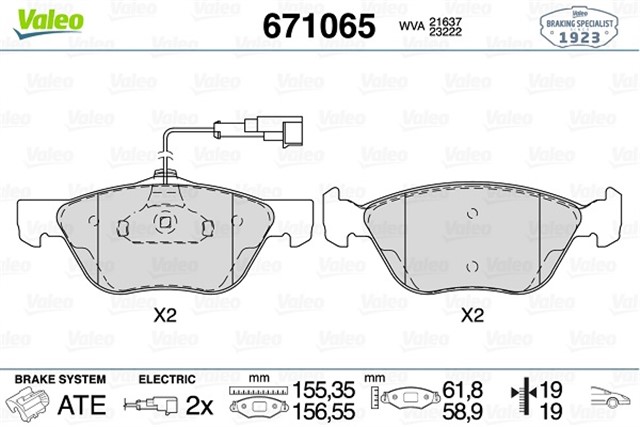 ON BALATA 166 03 - 07 LANCIA KAPPA 96 - 01