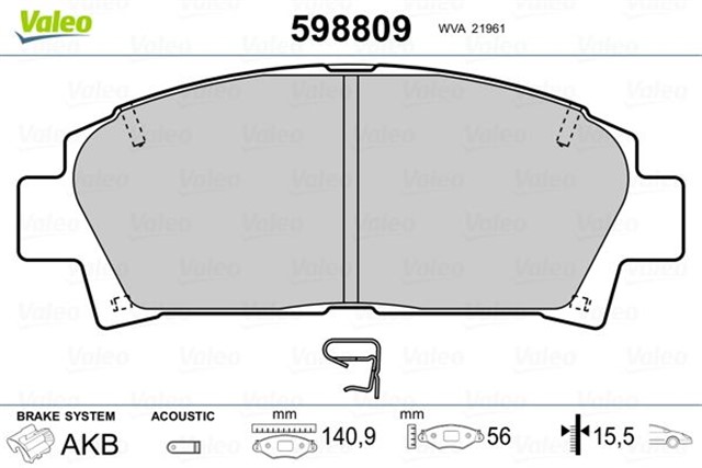 ON BALATA AVENSIS 1.8 VVT - I - 2.0 VVT - I - 2.0 D - 4D 15 LIK
