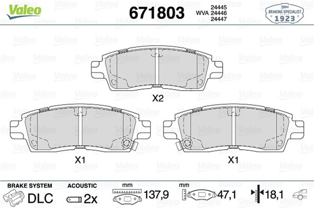 ARKA DISK FREN BALATASI CHEVROLET TRAILBLAZER 4.2 AWD 09/01 - 09/08