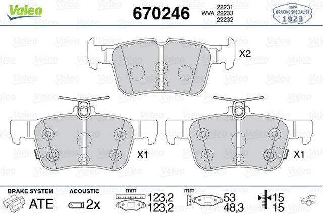 FREN BALATASI ARKA FOCUS - KUGA - S - MAX - GALAXY - MONDEO 18 - 