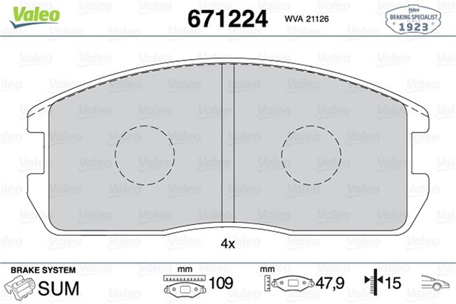 ON BALATA MITSUBISHI LANCER COLT