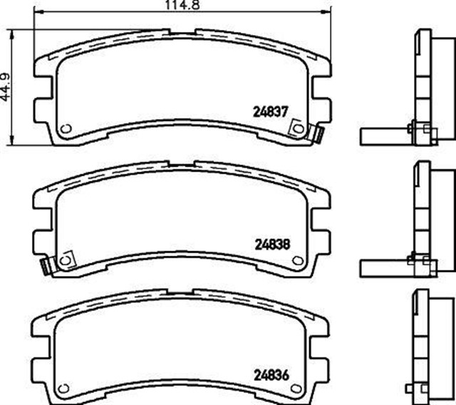 ARKA DISK FREN BALATASI NISSAN PATHFINDER 3.0 08/90 - 10/95 NISSAN TERRANO 3.0 10/87 - 09/94