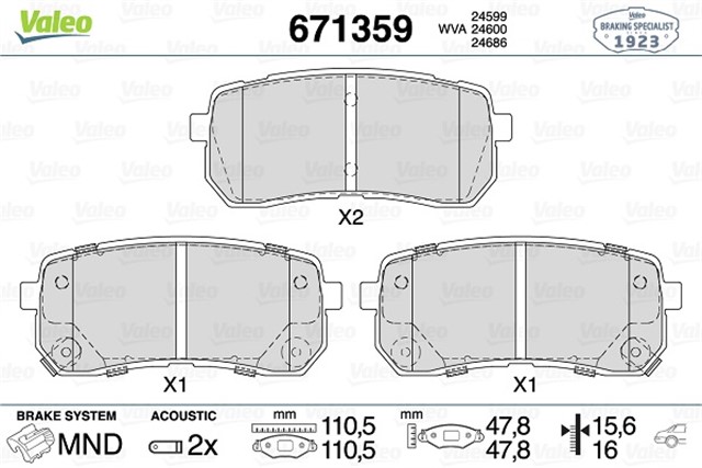 ARKA DISK FREN BALATASI KIA SORENTO 2.2D/2.4/3.3 11/14
