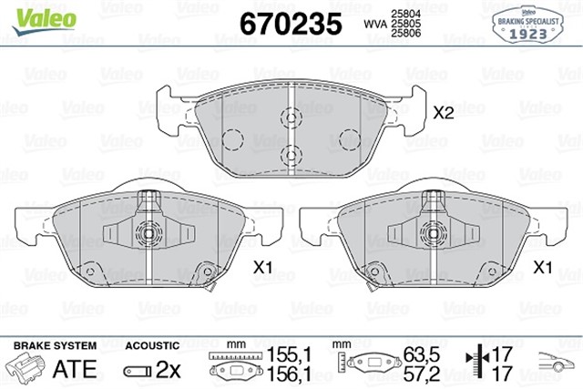 ON DISK FREN BALATASI HONDA CIVIC 1.0/1.4/1.5/1.6D/1.8/2.2D 01/12