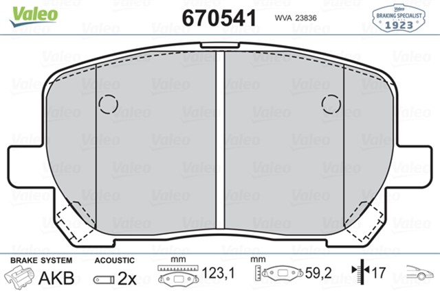 ON BALATA TOYOTA AVENSIS VERSO 2.0 2001 - 2009 2.0D 2001 - 2005 MATRIX 1.8 2002 - 2004