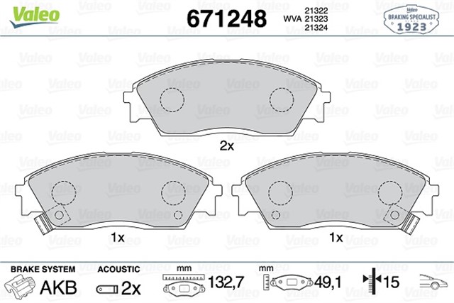 ON BALATA ACCORD 2.3I SR CIVIC 1.4 1.5I 16V 1.6I 16V 1.5I VTEC - E 1.6I 16 VTECCRX