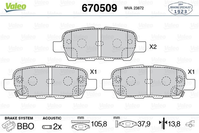 ARKA FREN BALATASI NISSAN QASHQAI J10 07 13 X - TRAIL 07 13 JUKE 10 RENAULT KOLEOS 08