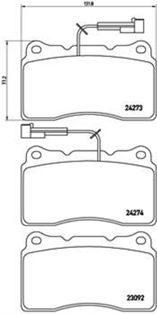 ON DISK FREN BALATASI ALFA ROMEO GT 3.2 GTA 11/03 - 09/10 ALFA ROMEO 147 3.2 07/02 - 12/07