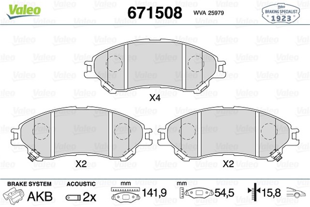 ON BALATA SUZUKI SX4 1.6 13 VITARA 1.6 15