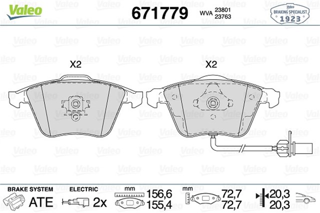 ON BALATA AUDI A6 - A8 2.0 3.0 TDI 3.2 FSI 06