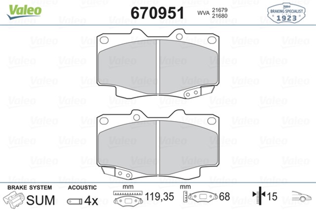 ON BALATA TOYOTA HILUX PICKUP 2.5D 2.5D - 4D 3.0D - 4D 01 07
