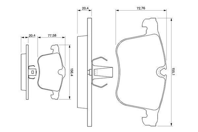 ON BALATA VECTRA C GTS 08/02 05 SIGNUM 03 05 SAAB 9.3 03 07 11 CADILLAC BLS 06