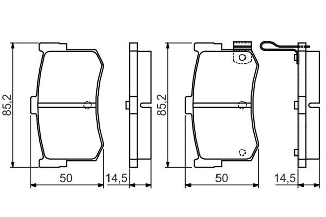 ARKA DISK FREN BALATASI ACURA LEGEND 2.5/2.7 01/86 - 12/90
