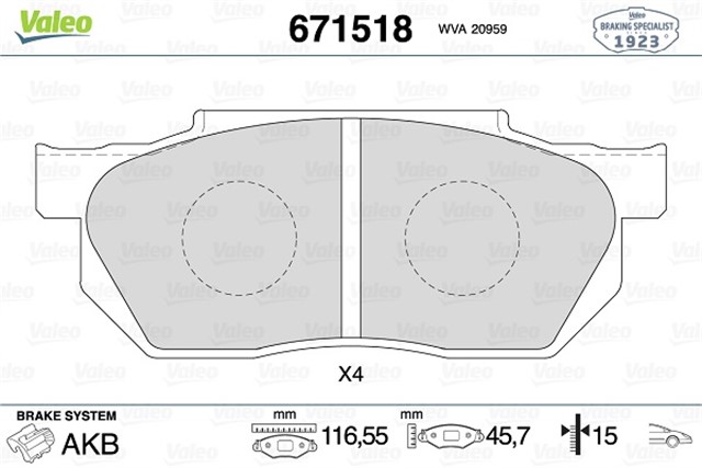 ON BALATA ACCORD 1.8 - CIVIC 1.4 - 1.5 - 1.6 87/89