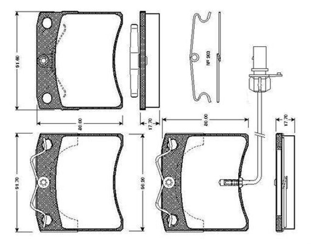 ON DISK FREN BALATASI VOLKWAGEN TRANSPORTER 1.9D/2.0/2.5D/2.8 09/90 - 04/03