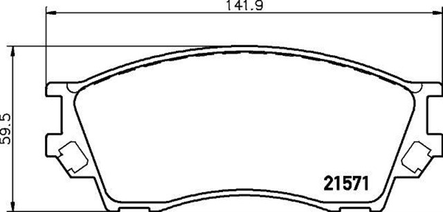 DISK FREN BALATASI ON MAZDA 800 2.0/2.5 09/93 - 12/02 MAZDA MILLENIA 2.5 01/99 - 02/02