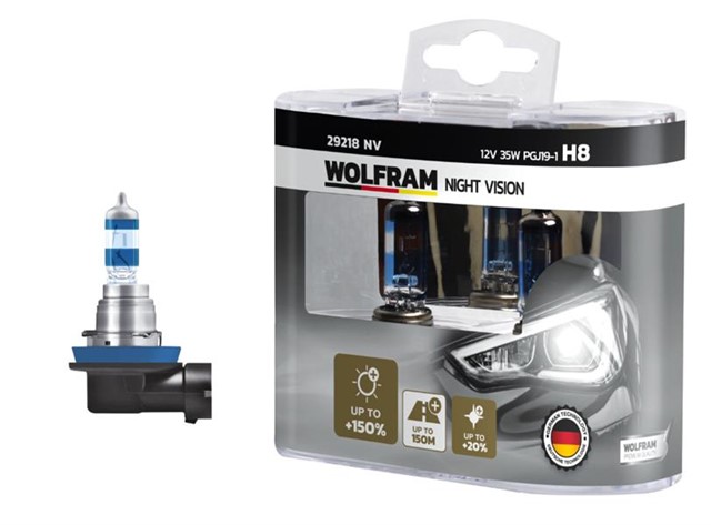 AMPUL 12V H8 35 PGJ19 - 1 NIGHT VISION 150 FAZLA 20 BEYAZ ISIK