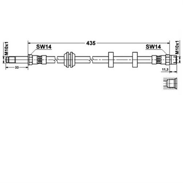 ON FREN HORTUMU CADDY II 1.4 - 1.4 16V 95 - 04 GOLF II 1.6 95 - 97 1.9 SDI - 1.9 TDI 95 - 04