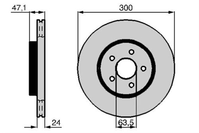 ON FREN DISK AYNASI MONDEO III 00 07 JAGUAR X TYPE 01 09 OLCU 300 24 5 BIJON