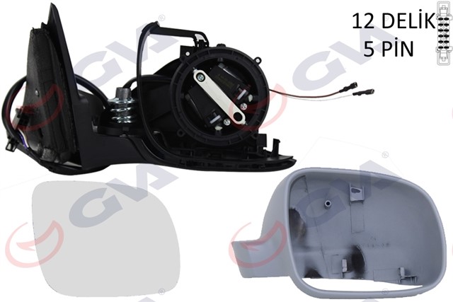 DIS DIKIZ AYNASI SAG PASSAT 97 ELEKTRIKLI ISITMALI ASTARLI ASFERIK 5 FIS VM - 189NR