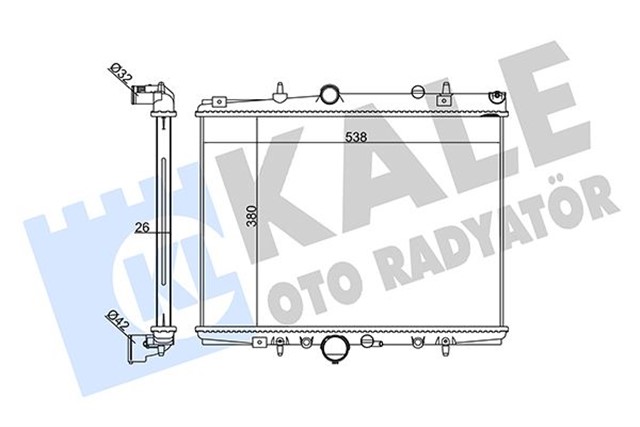 RADYATOR C5 EM - P406 YM EW7J4 1.8 16V - P406 YM 2.0HDI 8V 01 MEKANIK 380X538X26
