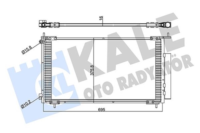 KLIMA KONDENSERI CRV II - III AL/AL 690X379X16