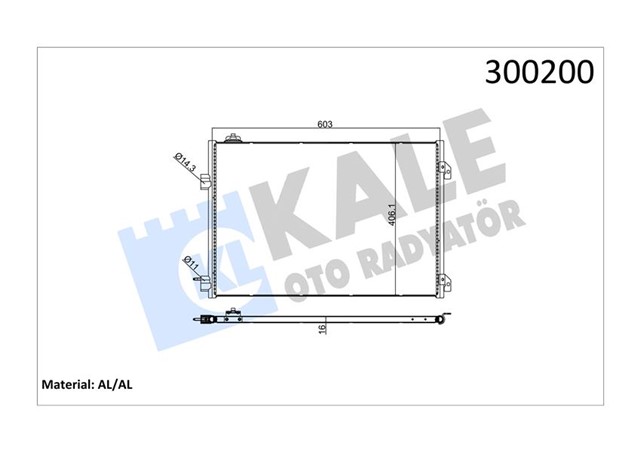 KLIMA KONDENSERI CLIO SYMBOL 1.5 DCI 04 MEK 658X411X16