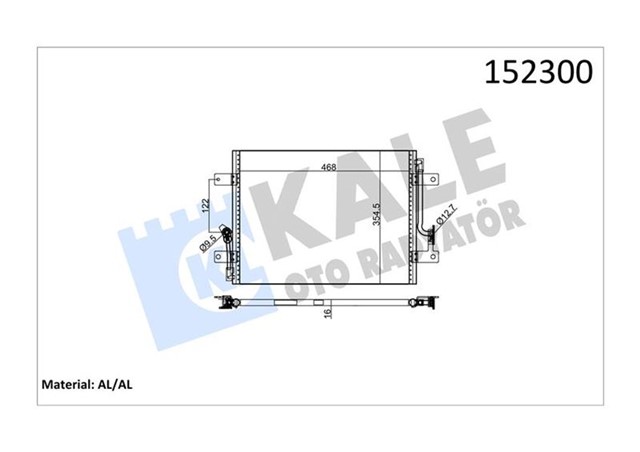 KLIMA KONDENSERI PALIO 1.4 - 1.6 490X350X21 1 SIRA ALB SISTEM