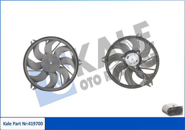 FAN MOTORU DAVLUMBAZLI P206 1.1 - 1.4 - 1.4 - 1.6 - 2.0 16V - 1.6HDI - 2.0HDI 98 250W - 385MM 160W - 380MM