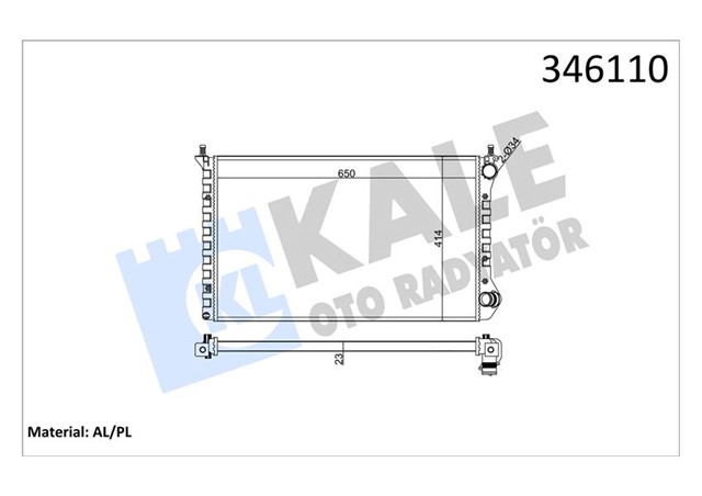 RADYATOR DOBLO - DOBLO CARGO 1.4 10/05 1.6 - 1.9D 01 MEK AC AL/PL/BRZ