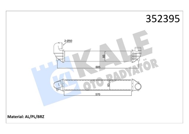 INTERCOOLER GALAXY - SEAT ALHABRA - VOLKSWAGEN SHARAN 1.9 TDI 00 03