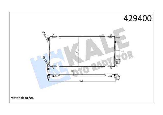 KONDENSER AL/BRZ C5 II - C6 - PEUGEOT 407/607