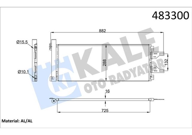 KLIMA RADYATORU KONDENSER BOXER III - JUMPER III 2.2HDI - 3.0HDI DUCATO III KURUTUCU ILE
