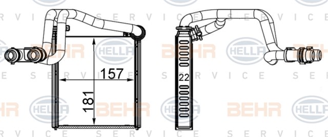 KALORIFER RADYATORU GOLF VI - JETTA IV - 1.2TSI - 1.4TSI - 1.6 - 2.0TDI 181X157X22