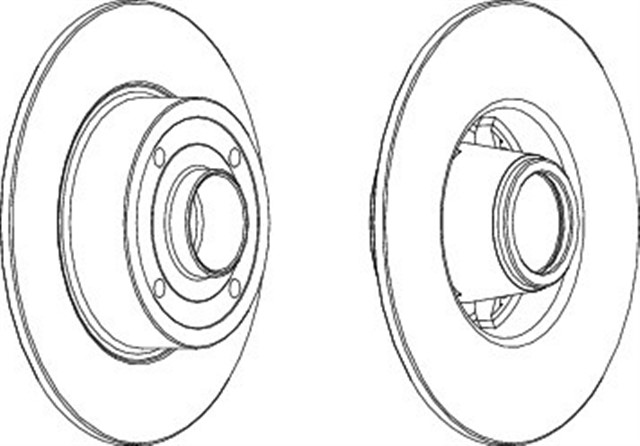 ARKA FREN AYNASI RENAULT MEGANE II 02 MODUS 04 CLIO III 05 240X82.5X4DELIK RULMANLI ABS SENSORLU