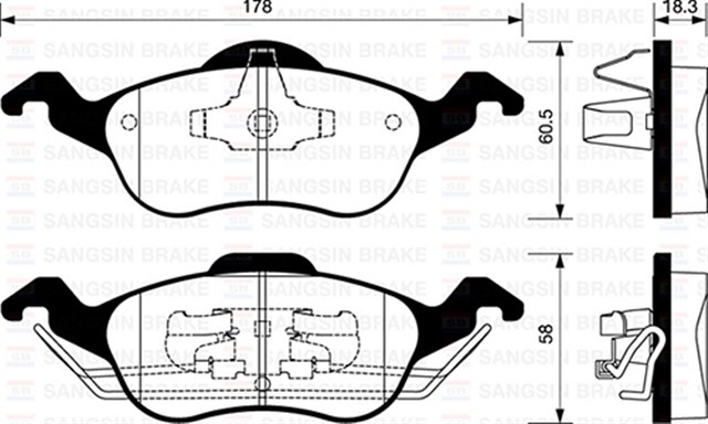ON BALATA FOCUS 1.4 - 1.6 - 1.8 - 2.0 98 - 04 GDB1358