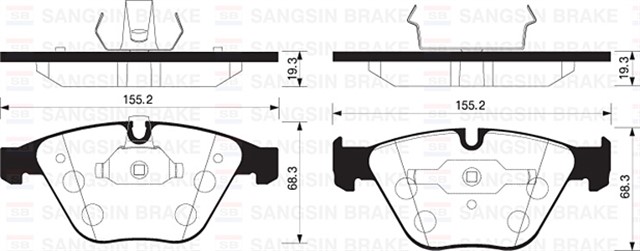 ON BALATA BMW E90 E91 E92 3 SERISI 05 E60 E61 5 SERISI 03 E63 - E64 - E65 - E66 - E67 - E84 09 GDB1498