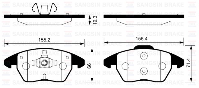 ON BALATA P307 03 207 1.6 07 308 07 3008 09 C4 04 GDB1605