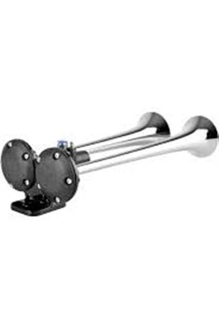 IKI BORULU - DUZ SES 12V KROM BORULU