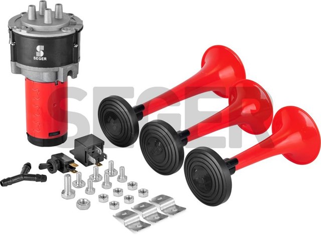 KORNA KOMPRESORLU UC PLASTIK BORULU 24V KIRMIZI