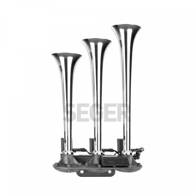 UC BORULU 8 SES KOMBINASYONLU 12V NOSTALJI KORNA - KROM BORULU