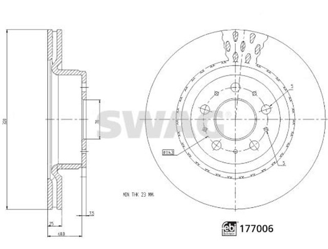 FREN DISKI DISKLI FREN TESLA FEBI 177006
