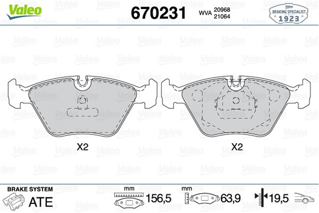 ON BALATA BMW M3 3.0 3.2 M3 00 518I 520I TD 7 Z3 98 - 01