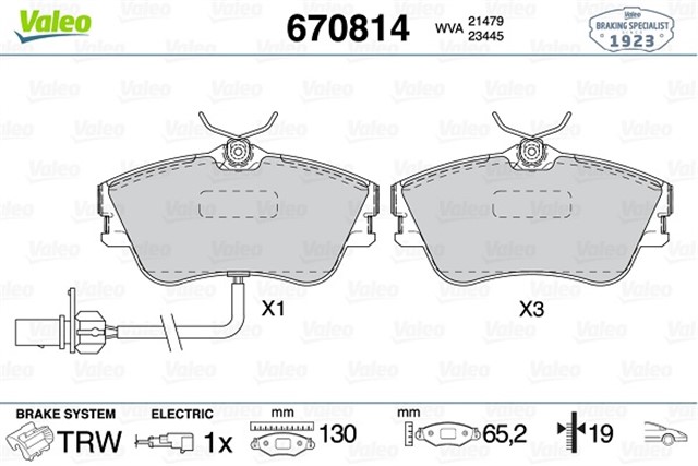 ON BALATA FISLI VW TRANSPORTER T4 CARAVELLA