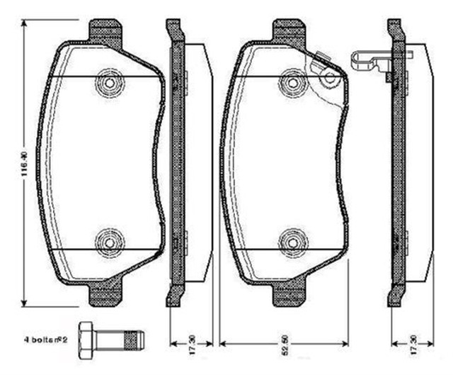 ON BALATA FIRST OPEL AGILA - SUZUKI SPLASH1.0 - 1.2 - 1.3CDTI08 SUZUKI SWIFT1.3 - 1.5 - 1.605