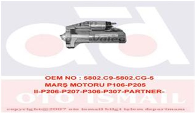 MARS MOTORU P106 - P205 II - P206 - P207 - P306 - P307 - PARTNER - BERLINGO - C2 - C3 - C4 - NEMO - SAXO - XSARA