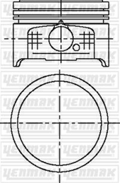 MOTOR PISTON SEGMAN STD P106 - P206 - P306 - PARTNER - BERLING 1.4 8V TU3JP BOY:50MM TEPE:DUZ TEPE 75MM
