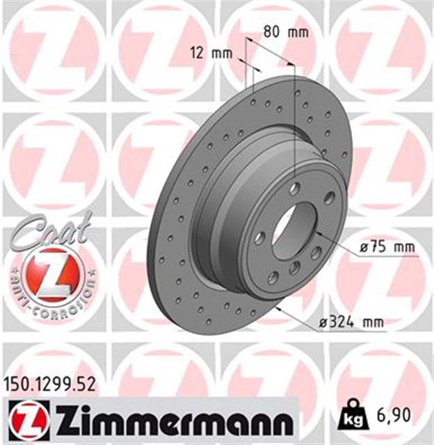 FREN DISKI ARKA BMW X5 E53 00 06 DELIKLI